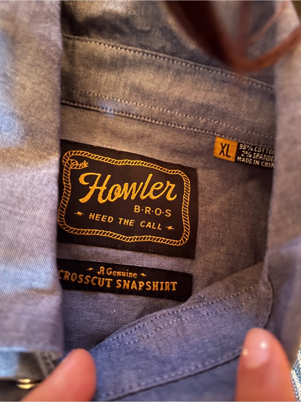 Howler Brothers Men's Light Blue Jeans - Branded Label